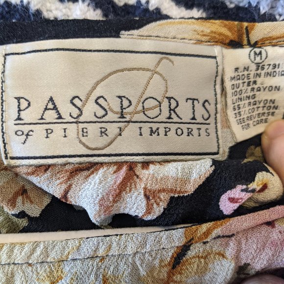 VINTAGE RARE Cottagecore Dress Passports by Pier 1 - Picture 4 of 4